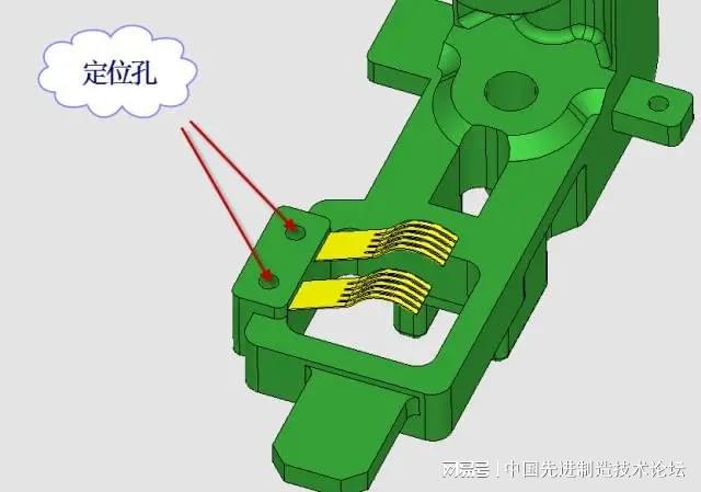 AG九游会网站这套汽车传感器支架紧密模具怎样策画？(图3)